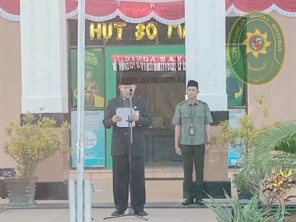 88 PENGADILAN AGAMA BINTUHAN IKUTI UPACARA HUT KE 80 RI