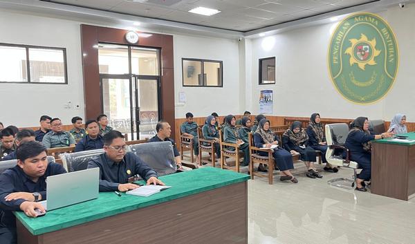 93 PENGADILAN AGAMA BINTUHAN LAKSANAKAN RAPAT KOORDINASI BULANAN DAN CAPAIAN KINERJA SEPTEMBER2