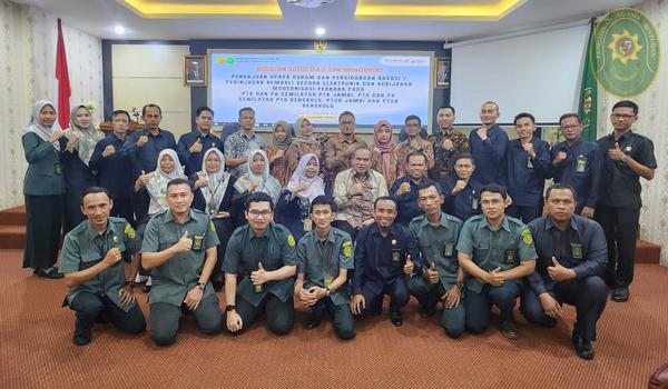 56 PA BINTUHAN IKUTI SOSIALISASI DAN MONITORING PENYELESAIAN PERKARA ELEKTRONIK DI PTA JAMBI4