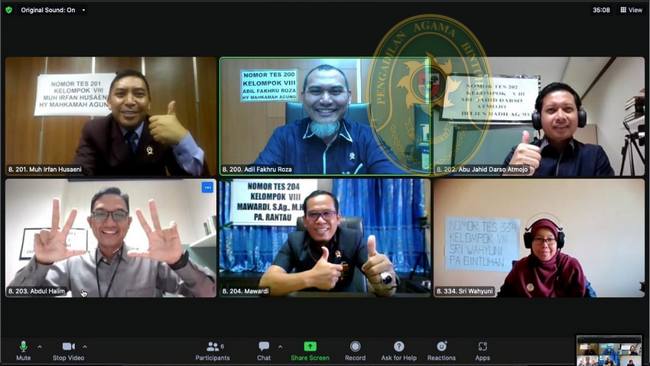 22. KETUA PANGADILAN AGAMA BINTUHAN IKUTI FIT AND PROPER TEST VIRTUAL