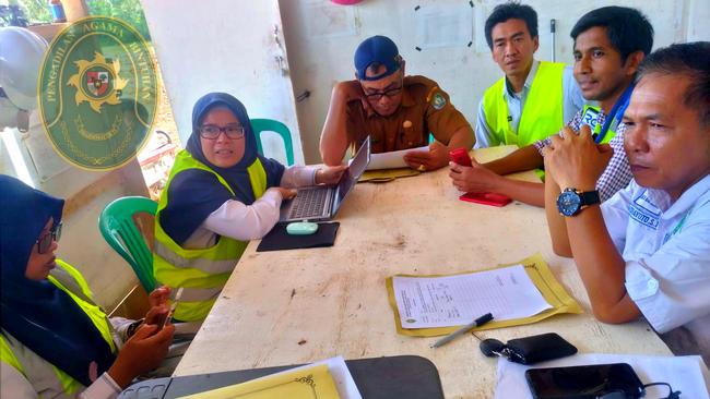 21 SEMANGAT PUASA RAPAT PROGRES DAN PEMERIKSAAN FISIK PEKERJAAN PEMBANGUNAN GEDUNG PA BINTUHAN TETAP BERJALAN